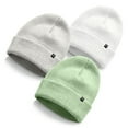 thumbnail image 5 of Dalix Beanie Soft Knit 3 Pack Stretch Skully Warm Winter Ski Light Gray Light Green White, 5 of 5