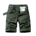 thumbnail image 2 of pstuiky Pantalones cortos para hombre, Pantalones cortos cargo de talla grande para hombre, con múltiples bolsillos, holgados, para playa y verano Pantalones cortos cargo, 2 of 4