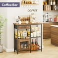 thumbnail image 6 of Coffee Bar Cabinet for Home - Farmhouse Coffee Stand Station Multi-Purpose Buffet Sideboard Cabinet with Drawers - Kitchen Bar Table for Living Room, Corner, Small Space, Espresso, 6 of 8