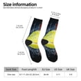 thumbnail image 2 of Lukts Tennis Ball In Fire And Water Pattern Womens Crew Soft Moisture-wicking Socks,Moisture Control Crew Socks,Mid Calf Socks, 2 of 6