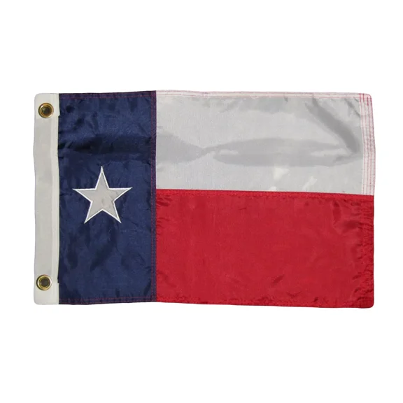 12x18 Embroidered Texas 210D Nylon Flag 12"x18" banner Grommets Made in USA