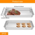 thumbnail image 2 of FUYGRCJ 2PCS Toaster Oven Pan, 10.43x8.07x0.98inch Baking Sheet Multipurpose Toaster Oven Tray, 304 Stainless Steel for Commercial and Home Baking, 2 of 10