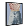 thumbnail image 2 of Stupell Industries Art Deco Favorite Jeans Vintage Black Floating Frame Canvas Art, 17 x 21, by Victoria Barnes, 2 of 8