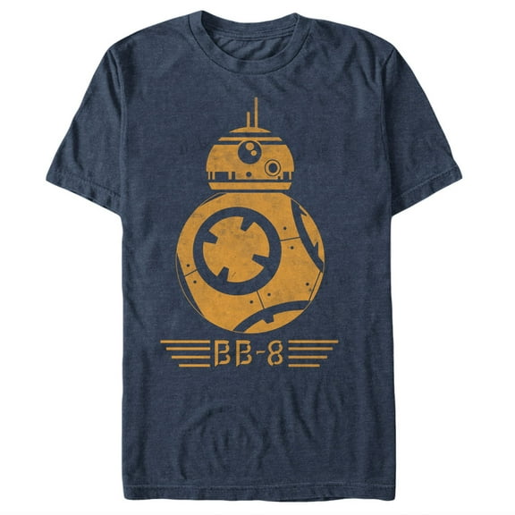 Men's Star Wars The Force Awakens BB-8 Droid Graphic Tee Navy Blue Heather X Large