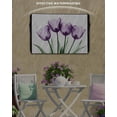 thumbnail image 6 of Outdoor TV Cover 48 to 50 Inch Weatherproof, Purple Tulip Floral Waterproof TV Screen Protector for Outside Decor with Zipper and Pocket 48"L x 30"H , Vintage Watercolor Flowers, 6 of 7