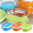thumbnail image 2 of SIfdSeng Snack Tray with Lid Stainless Steel Insulated Lunch Box Multi Layer Student Lunch Box Sealed Fresh Keeping Box Lunch Boxes for Kids Snack Packs Containers Reusable, 2 of 7