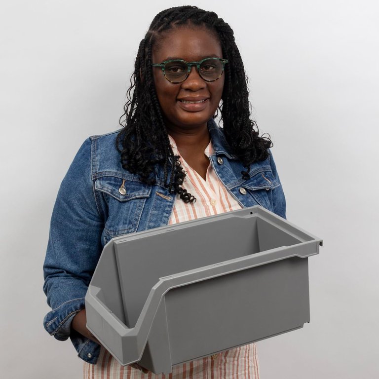 8-Pack Medium Clear Stackable Plastic Storage Bins - 11x5x5.5 Organizer Boxes For Pantry, Office, Closet & Garage