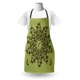 thumbnail image 3 of Olive Green Apron, Branches of Olives Mediterranean Foliage Leaves and Fruit, Unisex Kitchen Bib with Adjustable Neck for Cooking Gardening, Adult Size, Olive Green Green, by Ambesonne, 3 of 4
