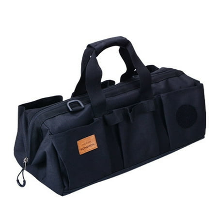 

TBOLINE Outdoor Gardening Tools Bag - Hand Webbing Tent Accessories (Pure Black)