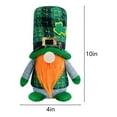 thumbnail image 3 of Vadktai St. Patricks Day Gnome Plush Doll Handmade Irish Elf Home Ornaments Tabletop Green Leprechaun Clover Figurines Gifts Decor, 3 of 6