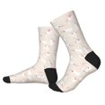 thumbnail image 2 of Rocae Beautiful Rabbit for Adult Socks Casual Athletic Stretchy Loose Socks for Women Men Non-Slip Middle Tube Socks, 2 of 7