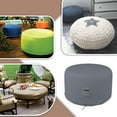 thumbnail image 6 of COVERS&ALL Round Ottoman Cover, 12 Oz PVC Waterproof, UV & Weather Resistant Patio Garden Furniture Stool Protector Indoor Outdoor Use with Air Vents & Drawstrings (24" Diameter x 18" H, Grey), 6 of 6