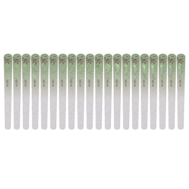 EOTVIA Double Sided Nail File,20pcs Nail Buffering File Washable Reusable Double Sided 120/150 Grit Nail File Manicure Tool Green,Nail File