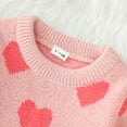 thumbnail image 4 of Toddler Baby Girls Clothes 3T Girls Outfits 4T Girls Long Sleeve Sweater Top Jeans Pants 2PCS Girls Clothing Set Pink, 4 of 9