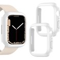 thumbnail image 1 of [2 Pack] Étui Compatible pour Apple Watch Series 7, Étui Rigide PC Protection Pare-Chocs Accessoires pour iwatch Femmes Hommes (Starlight+Starlight, pour Apple Watch 7 41mm), 1 of 5