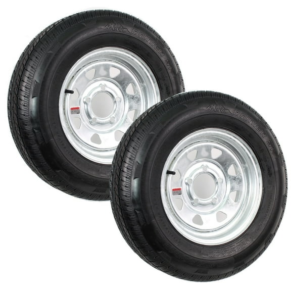 eCustomrim 2-Pk Radial Trailer Tire Rim ST175/80R13 175/80R-13 Load C 5 Lug Galvanized