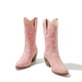 thumbnail image 5 of SACFOF Women's Mid Calf The Western Cowgirl Boots Fashion Pointy Toe Embroidered Cowboy Boots For Women Chunky Low Heel Booties, 5 of 6