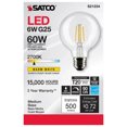 thumbnail image 5 of 6 Watt G25 LED - Clear - Medium base - 90 CRI - 2700K - 120 Volt -  6 Pack, 5 of 10