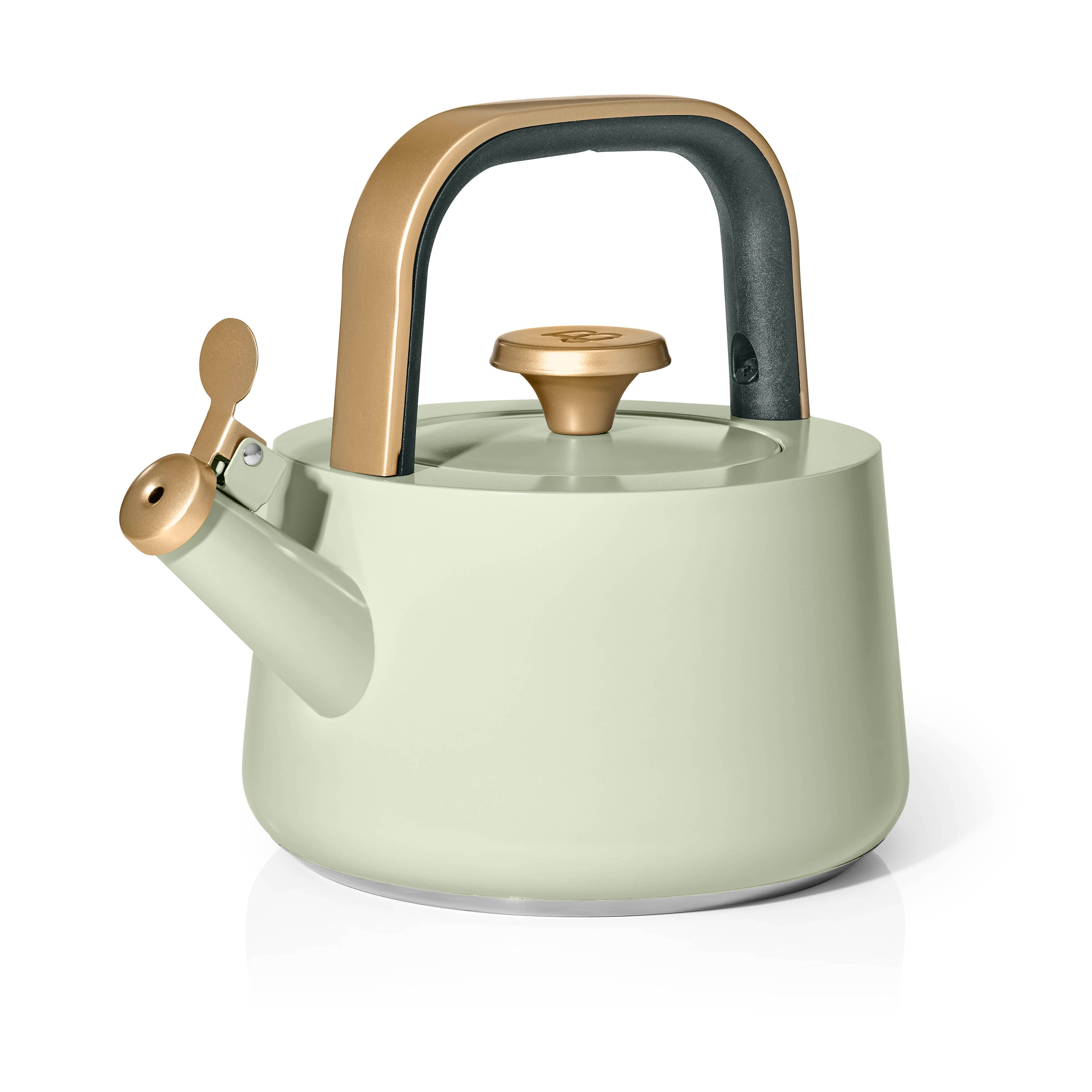 Beautiful 1.8L Ceramic Non-Stick Stovetop Tea Kettle, Sage Green by Drew Barrymore