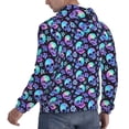 thumbnail image 6 of Kdxio Skull flower tie dye Print Mens Casual Hooded Collar Drawstring Hoodies Pullover Sweatshirts Casual Long Sleeve Shirts-4X-Large, 6 of 7