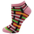 thumbnail image 2 of Womens No Show Ankle Socks, 12 Pairs Fun Funky Patterned Designs, Colorful Casual Athletic Sport Sock, 2 of 7