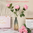 thumbnail image 4 of Morttic 24 Pcs Rose Artificial Flowers with Long Stem Realistic Silk Roses Bulk Real Touch Plastic Bouquet of Roses for Home Bridal Wedding Party Table Centerpieces Decorations (Pink), 4 of 6