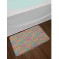 thumbnail image 2 of Colorful Bath Mat, Vintage Brick Wall Motif Geometric Rectangles Pattern Retro Design Inspirations, Non-Slip Plush Mat Bathroom Kitchen Laundry Room Decor, 29.5 X 17.5 Inches, Multicolor, Ambesonne, 2 of 2