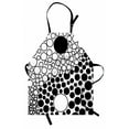 thumbnail image 1 of Ying Yang Apron Abstract Yin Yang Design Stylized with Large Retro Dots Counter Forces of Globe, Unisex Kitchen Bib Apron with Adjustable Neck for Cooking Baking Gardening, Black White, by Ambesonne, 1 of 3