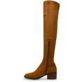 thumbnail image 2 of Anne Klein Womens Ainsley  Faux Suede Narrow Shaft Over-The-Knee Boots, 2 of 3