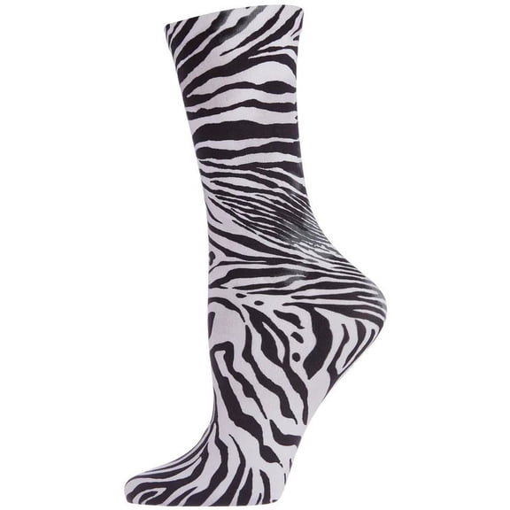 Natori Zebra Printed Fashion Crew Sock - Womens - Female
