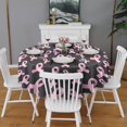 thumbnail image 2 of Pink Breast Cancer Round Tablecloth 60"x60",Wrinkle Wipeable Table Cloth for Kitchen Dining Room Picnic Patio Party, 2 of 6