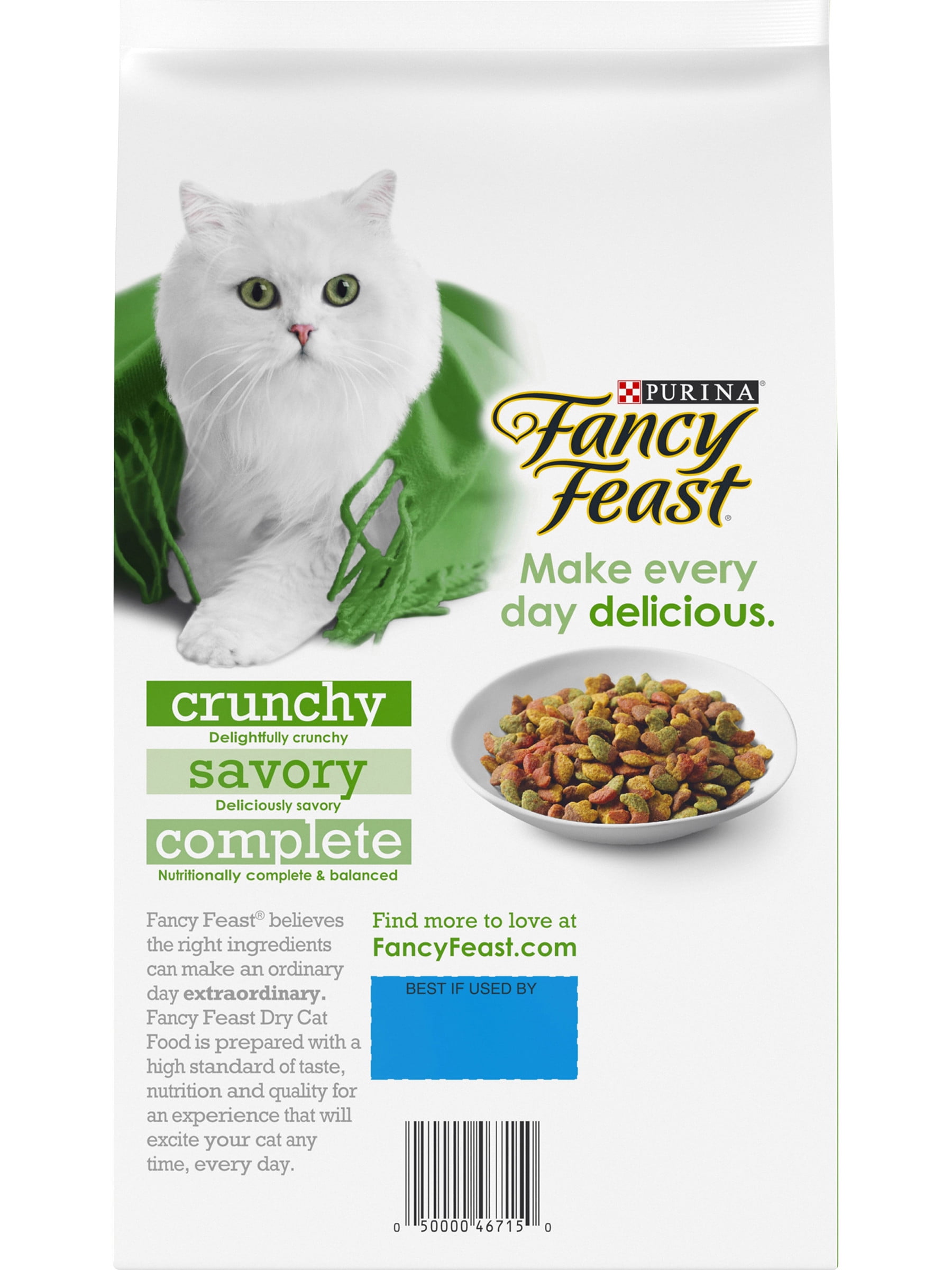 Purina Fancy Feast With Ocean Fish & Salmon and Accents of Garden Greens Dry Cat Food, 3 LB (Pack of 4)
