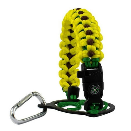 

Outdoor Paracord Handle for Wide Mouth Water Bottle Portable Paracord Handle Strap for Insulation Cup with Compass