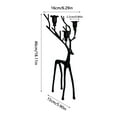 thumbnail image 2 of Christmas Decorations - Black Reindeer Candle Holder, Vintage Candlestick Holder, Metal Holder Candles Stand for 3/4 inch Taper Pillar Candles, Table Centerpieces, Ideas for Mantel Living Room Party, 2 of 5