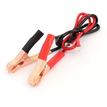 Jaw Cable - Unique Bargains Car 3cm Jaw Electric Alligator Clip Battery Test Clamp Cable Black Red 30A 2pcs