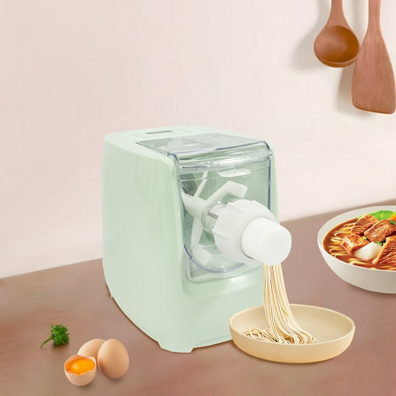 Electric Pasta Maker, 260W Pasta Maker Machine with Cleaning Scraper and Dumpling Wrapper Tool,Noodle Pasta Maker Machine with 13 Noodle Shapes To Choose for Home Kitchen Use,Green