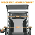 thumbnail image 4 of Topeakmart 29in Zero Gravity Chair with Sun Shade, Gray/Black, 4 of 11