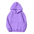 thumbnail image 4 of Tdoqot Girls Cotton Hoodies- Casual Long Sleeve Soft Fashion Kids Pullover Sweatshirt Purple Size 8, 4 of 7
