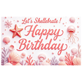 thumbnail image 7 of Decorative Design Happy Birthday Banner Sea Theme Jellyfish Coral Clam Shell for Kids Party Marine Celebration Indoor Event, 7 of 7
