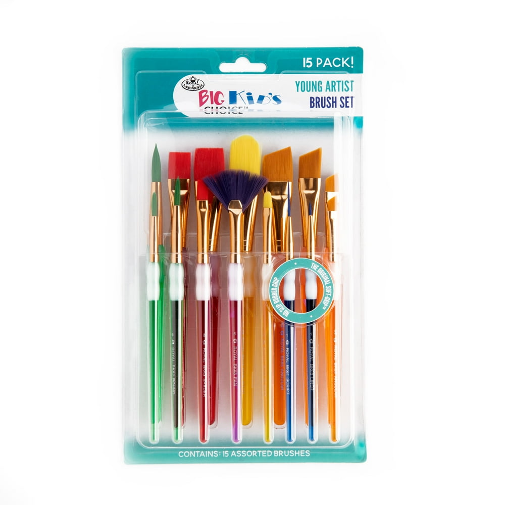Royal & Langnickel Big Kid's Choice 15pc Acrylic Handle Paint Brush Set