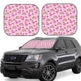 thumbnail image 1 of Saiise Cute Flamingo for Foldable Car Sun Shades (2-Pack) Offer Sun Protection with an Easy-fold Design for Convenient Windshield Shading-Small, 1 of 6