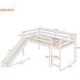 thumbnail image 6 of DEALTOPS Kids Family Pinewood Loft Bed with Slide and Ladder, White, 6 of 6