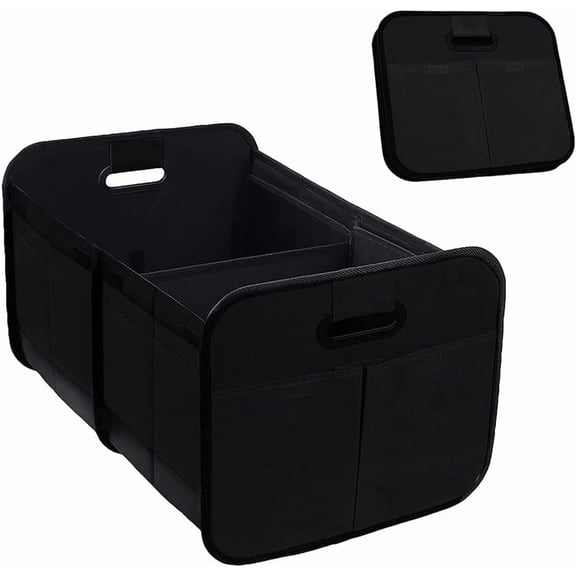 Car Trunk Organizer, Collapsible Waterproof Premium Oxford Cargo Storage, Multi-Compartment Foldable Trunk Groceries Organizer, Auto Accessories Universal for SUV Truck Sedan