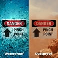 thumbnail image 6 of (2 Pack) Pinch Point OSHA Danger Sign 14 Inch X 10 Inch Indoor / Outdoor Rust-Free Aluminum Metal Signs for Workplace, Workshop, and Construction Site, Made in the USA, 6 of 8