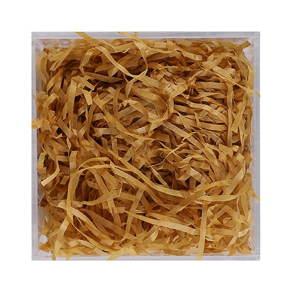 kurtrusly 1 Pack Lafite Paper Raffia Filler Colorful Shredded Box Packaging Decoration Practical Wedding Party Easter New Year Brown