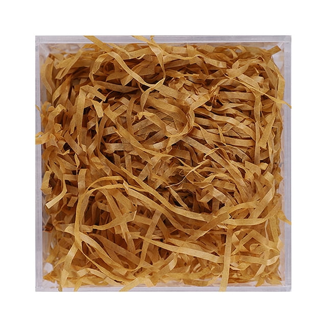 1 Pack Papier Raffia Coloré Boîte Déchiquetée Décoration Emballage Mariage Fête Pâques Pratique Mariage Fête Pâques Nouvel An Marron