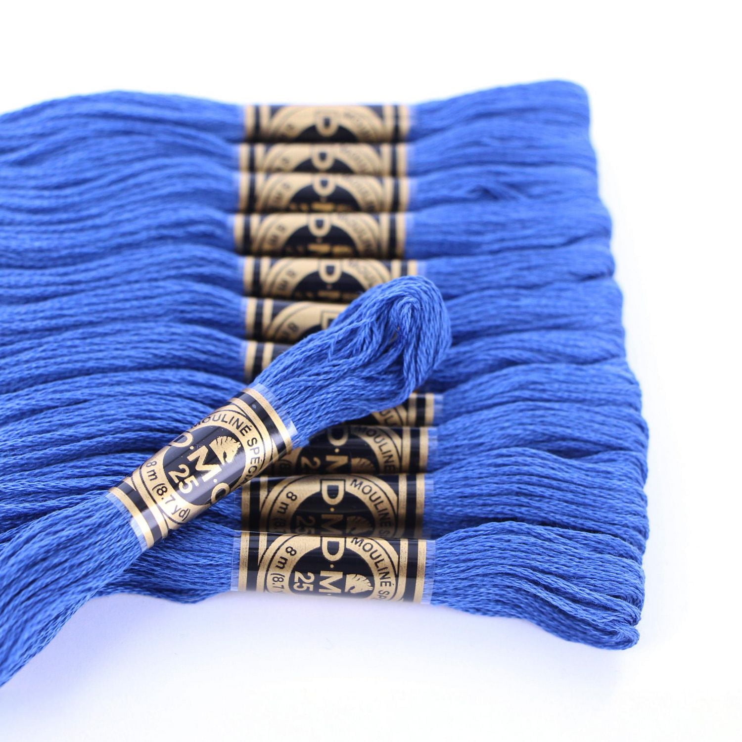 Fil à broder en coton DMC à 6 brins 8m – Bleu 6 Brins