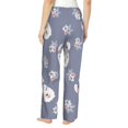 thumbnail image 3 of Pajama Pants Women, Cute Alpaca Face Flower Sweatpants Soft Sleep Lounge Pants, Casual PJ Bottoms Pants with Pockets, 3 of 5