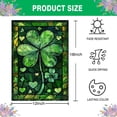 thumbnail image 4 of Stained Glass Welcome St Patricks Day Shamrock Garden Flag 12x18 Inch Double Sided Small Yard Outdoor Flag for Holiday Outdoor Decoration, 4 of 6