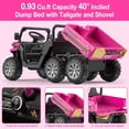 thumbnail image 6 of Hetoy 24V Ride on Toys, 2 Seater 6-Wheel UTV Car, 4WD Ride on Dump Truck for Big Kids with Trailer Remote Control, Pink, 6 of 8